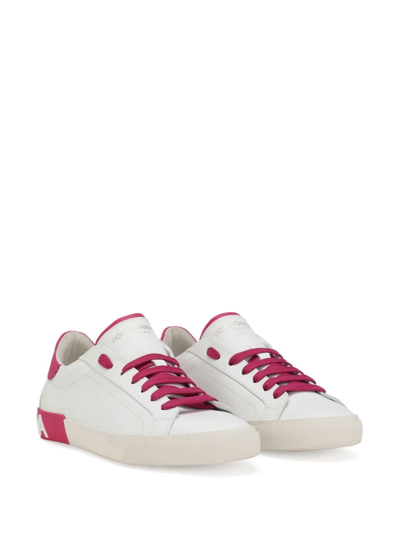 White Portofino Leather Sneakers