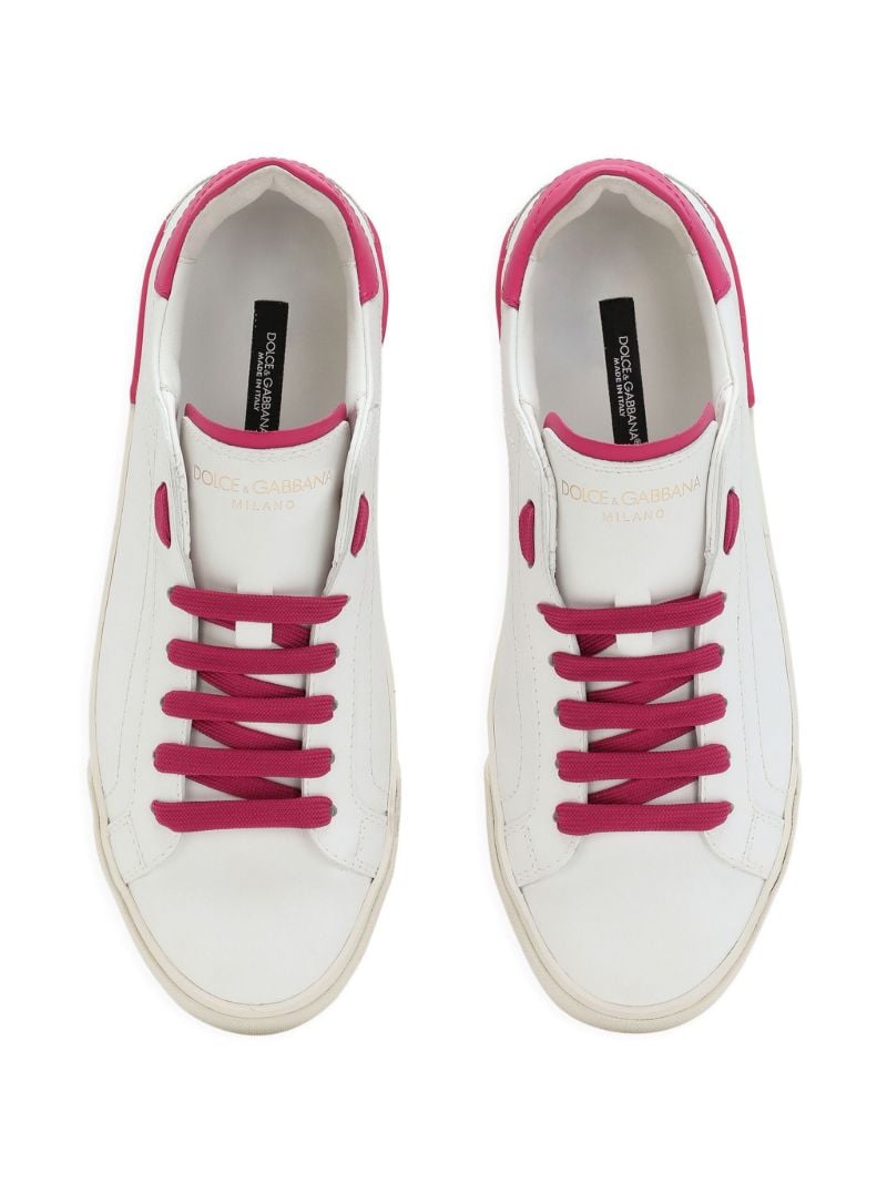 White Portofino Leather Sneakers
