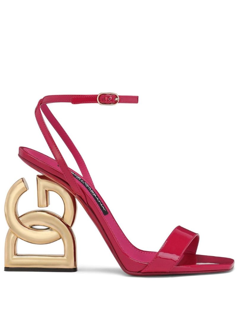Red Keira 105 Logo Heel Sandals
