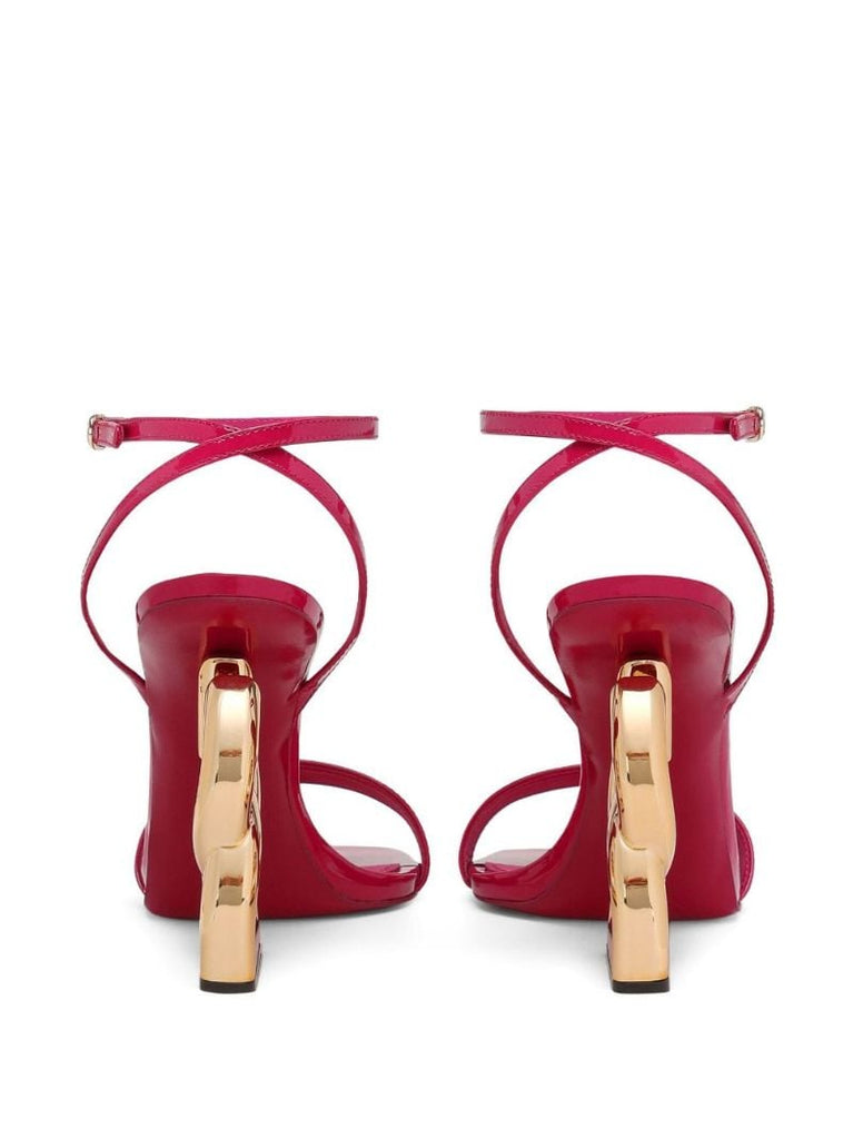 Red Keira 105 Logo Heel Sandals