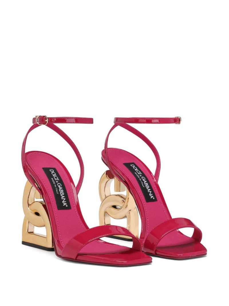 Red Keira 105 Logo Heel Sandals