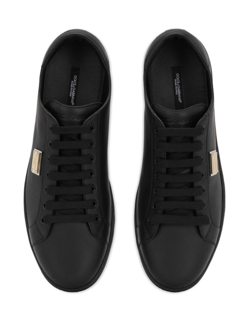 Black Saint Tropez Leather Sneakers