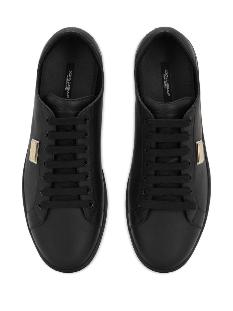 Black Saint Tropez Leather Sneakers