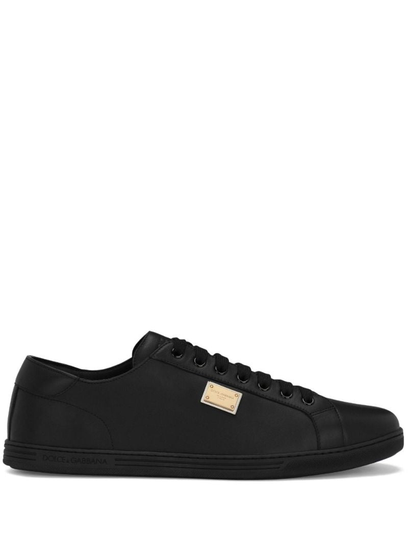 Black Saint Tropez Leather Sneakers