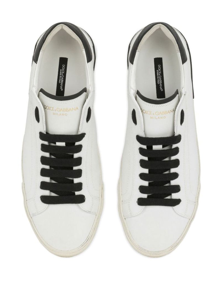 White Portofino Leather Sneakers
