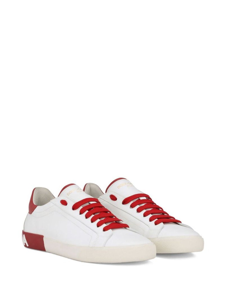 White Portofino Leather Sneakers