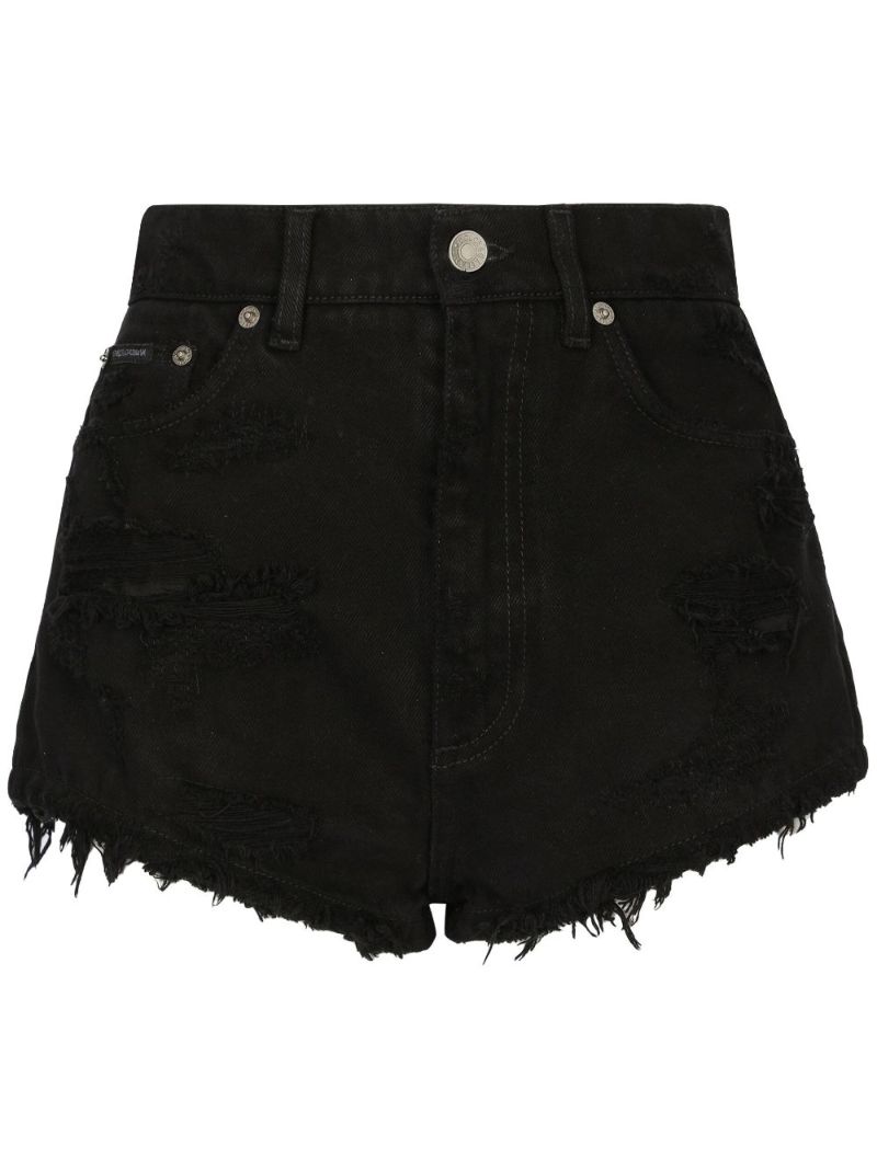Black Denim Shorts