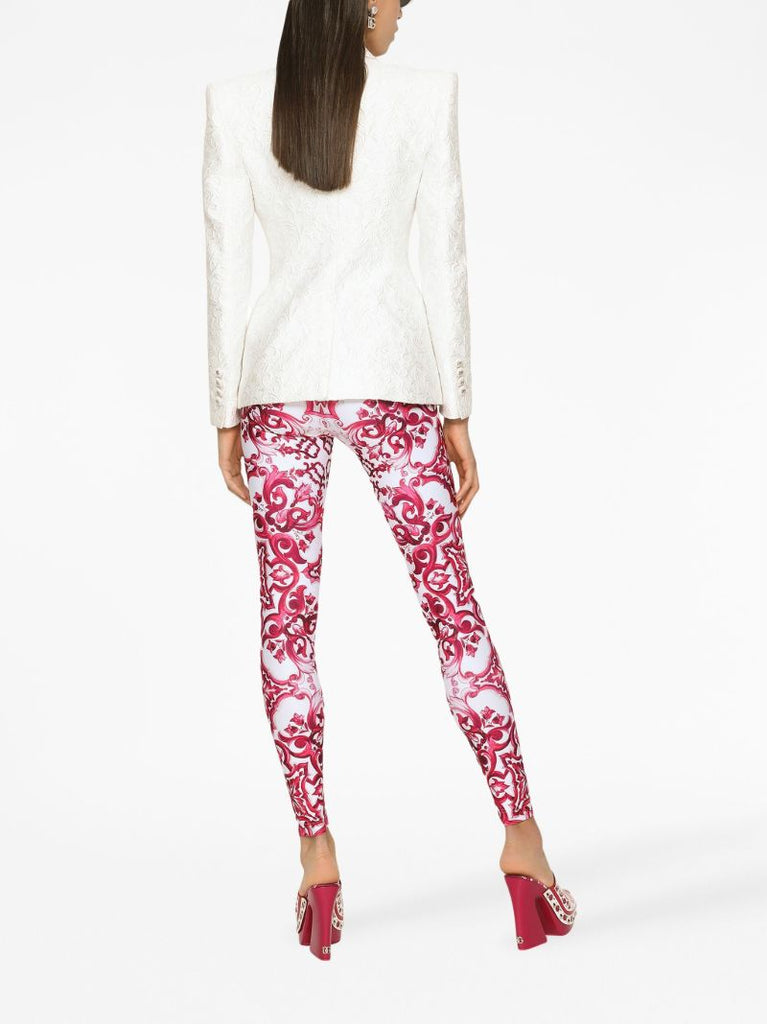 Pink Majolica Print Leggings