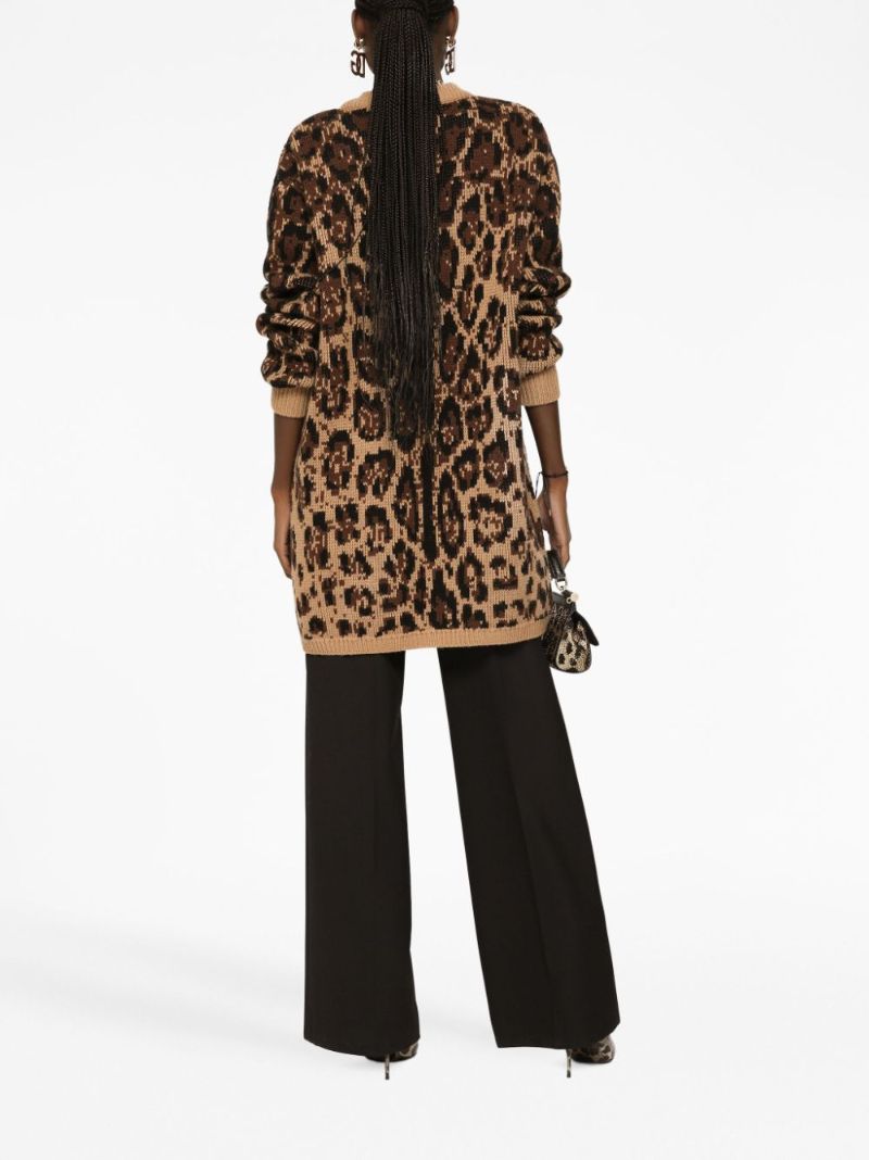 Black Logo-plaque Flared Trousers