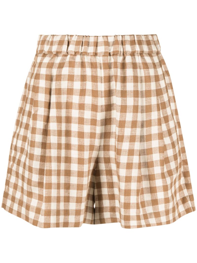 Brown Zurich Linen Shorts