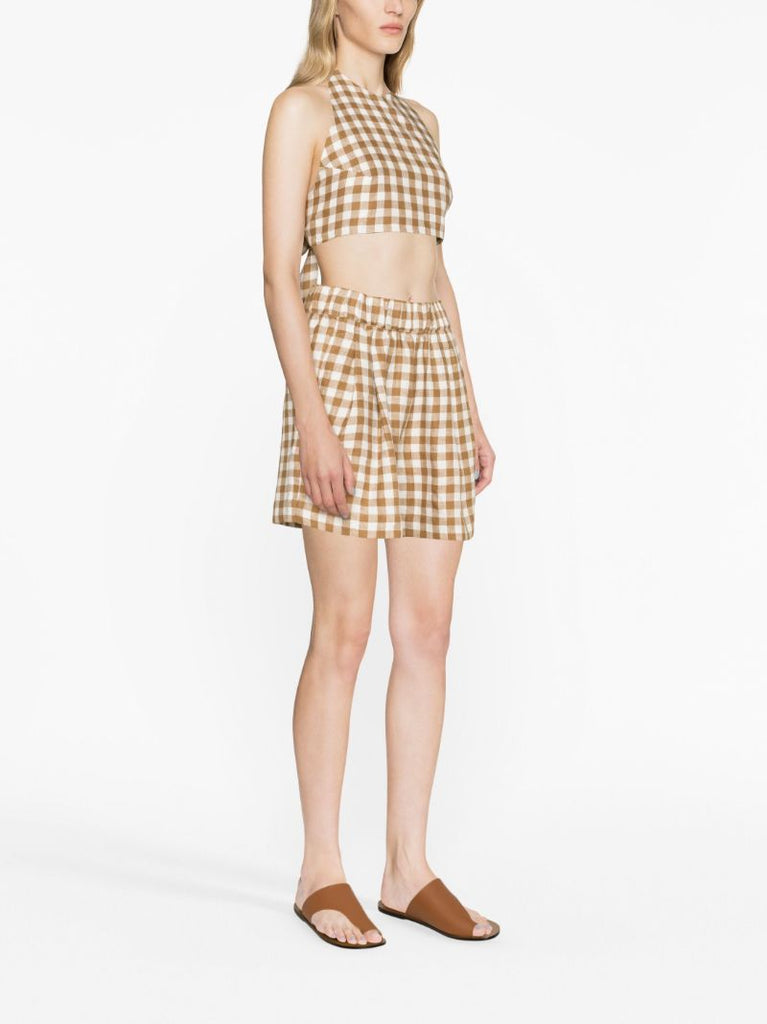 Brown Zurich Linen Shorts