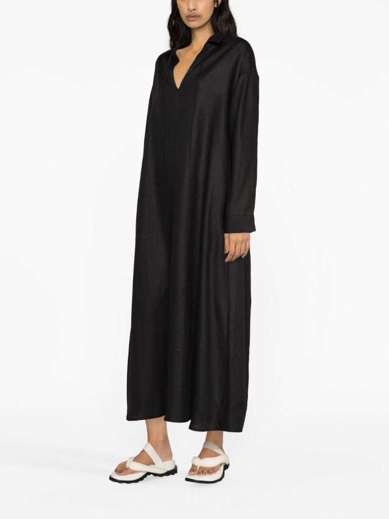 Black Lisbon Linen Maxi Dress