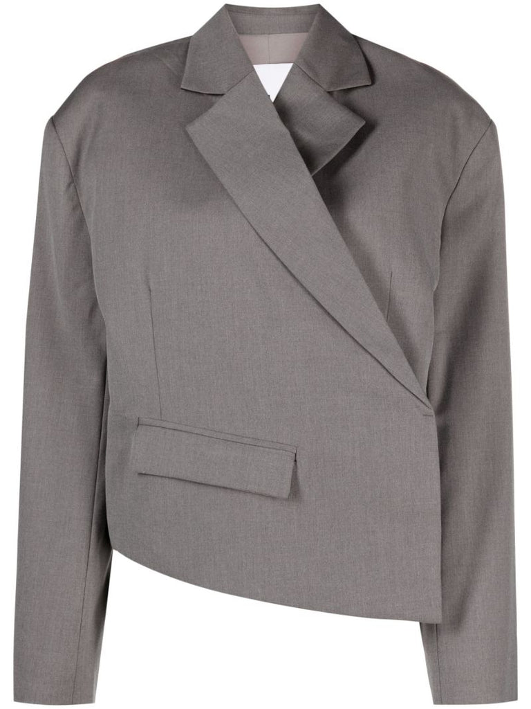 Grey Asymmetric Blazer
