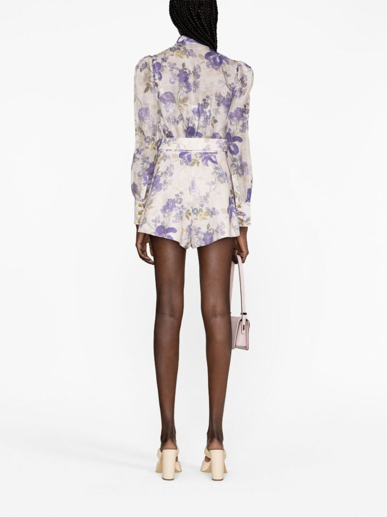 Blue Floral Print Shirt