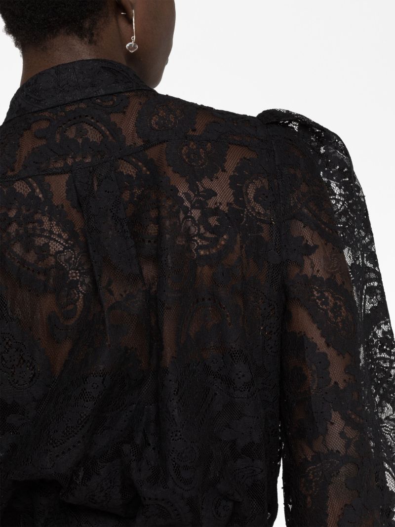 Black Luminosity Lace Blouse