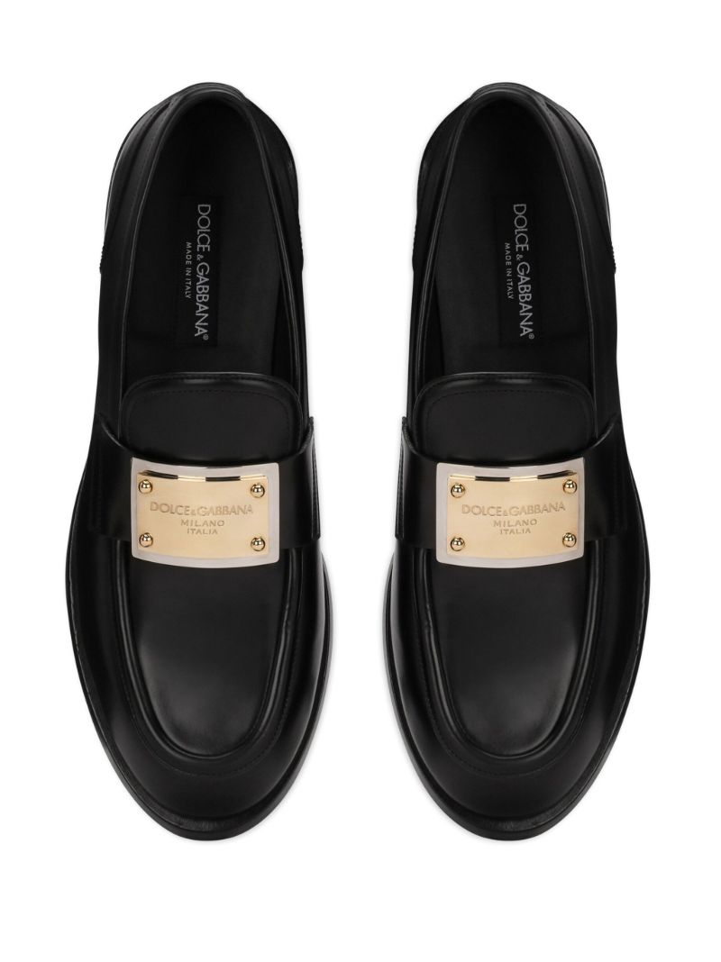 Black Bernini Leather Loafers