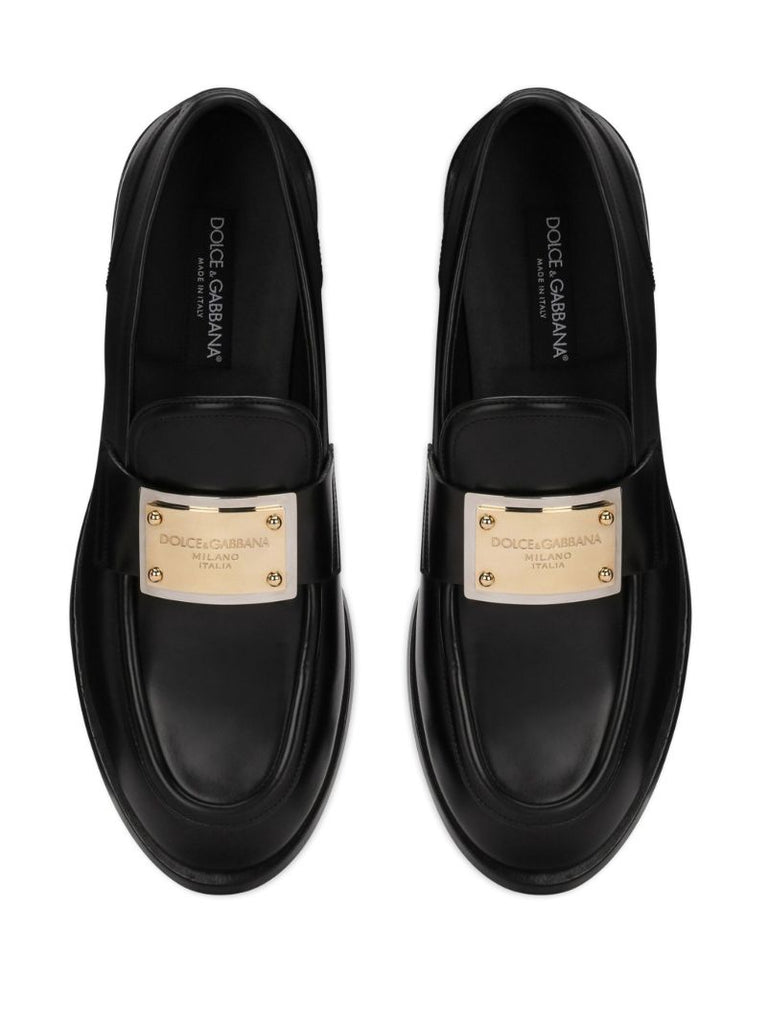 Black Bernini Leather Loafers