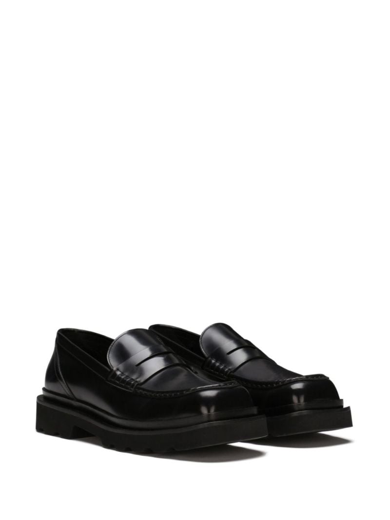 Black Leather Penny Loafers