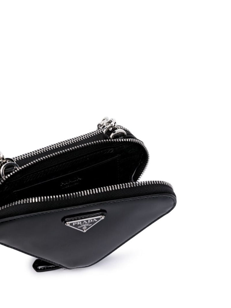 Black Triangle Logo Mini Bag