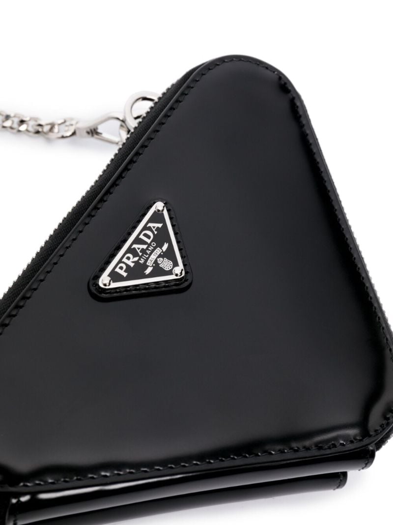 Black Triangle Logo Mini Bag