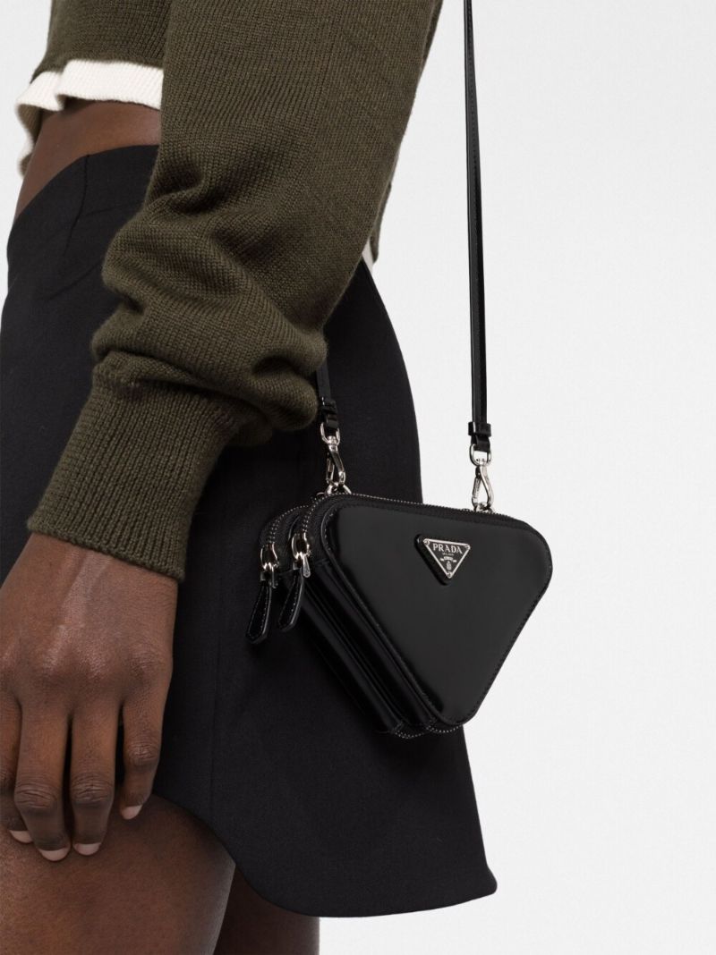 Black Triangle Logo Mini Bag