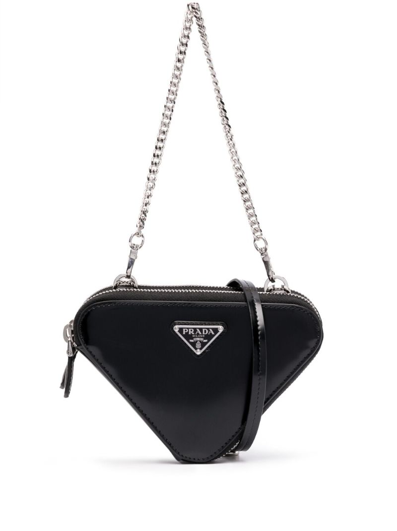 Black Triangle Logo Mini Bag