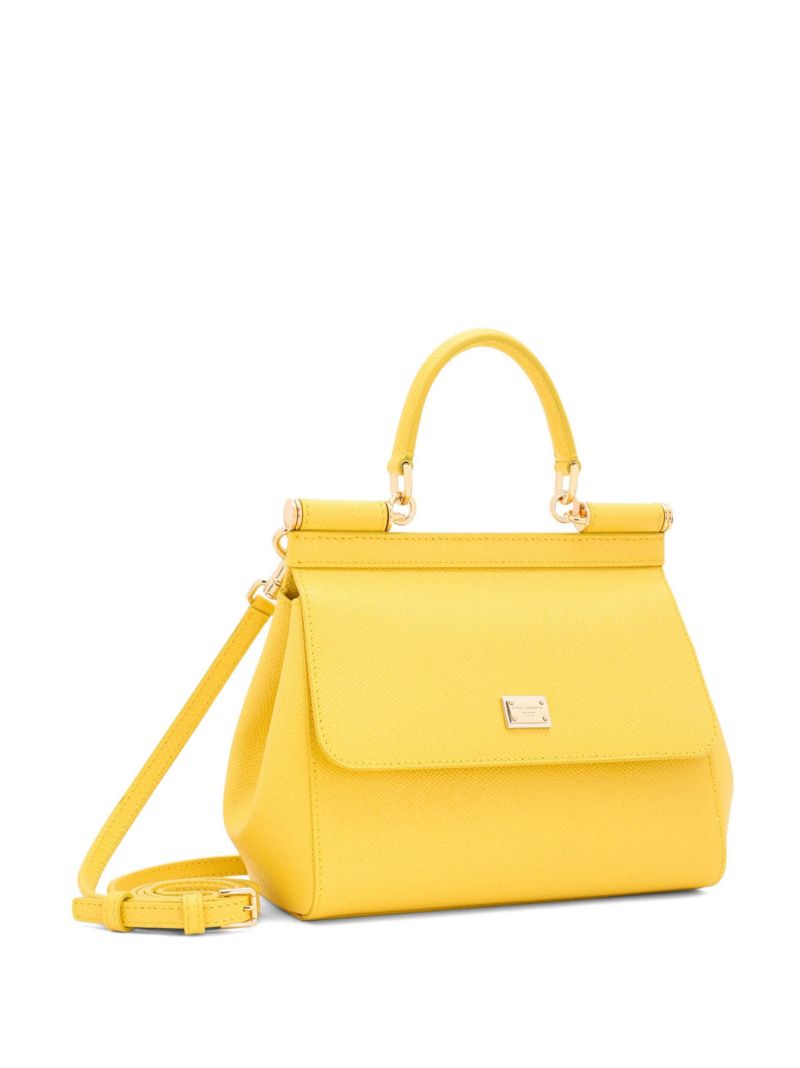 Yellow Sicily Small Top Handle Bag