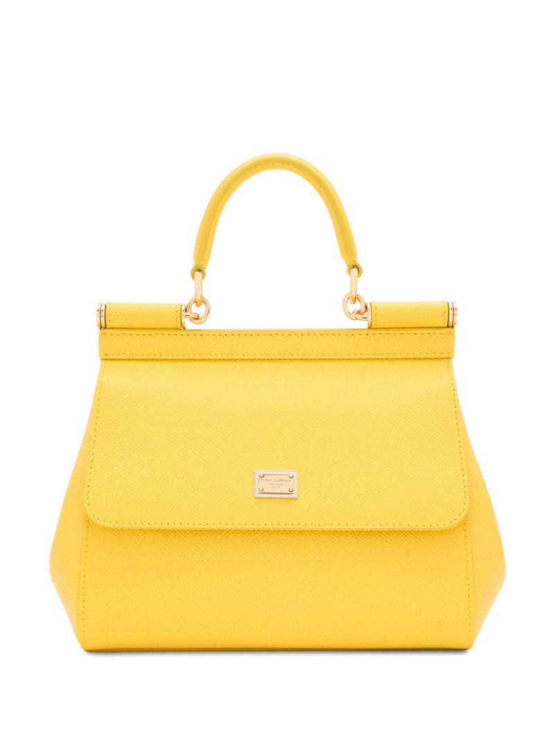 Yellow Sicily Small Top Handle Bag