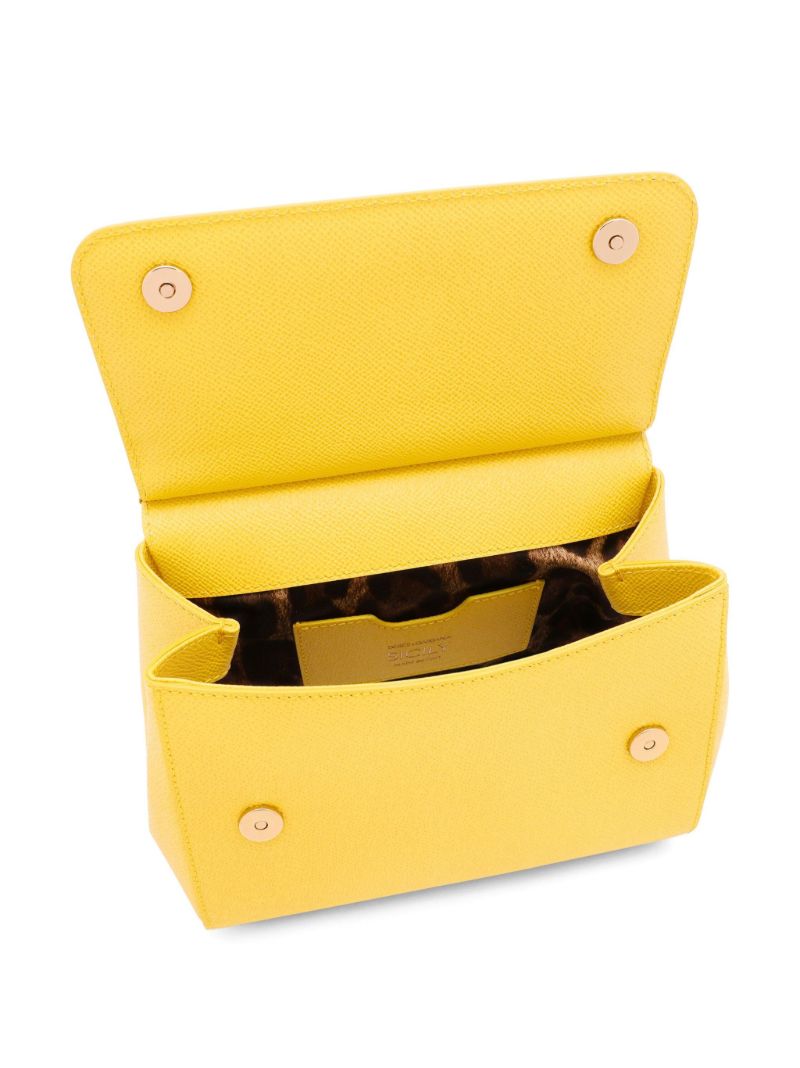 Yellow Sicily Small Top Handle Bag