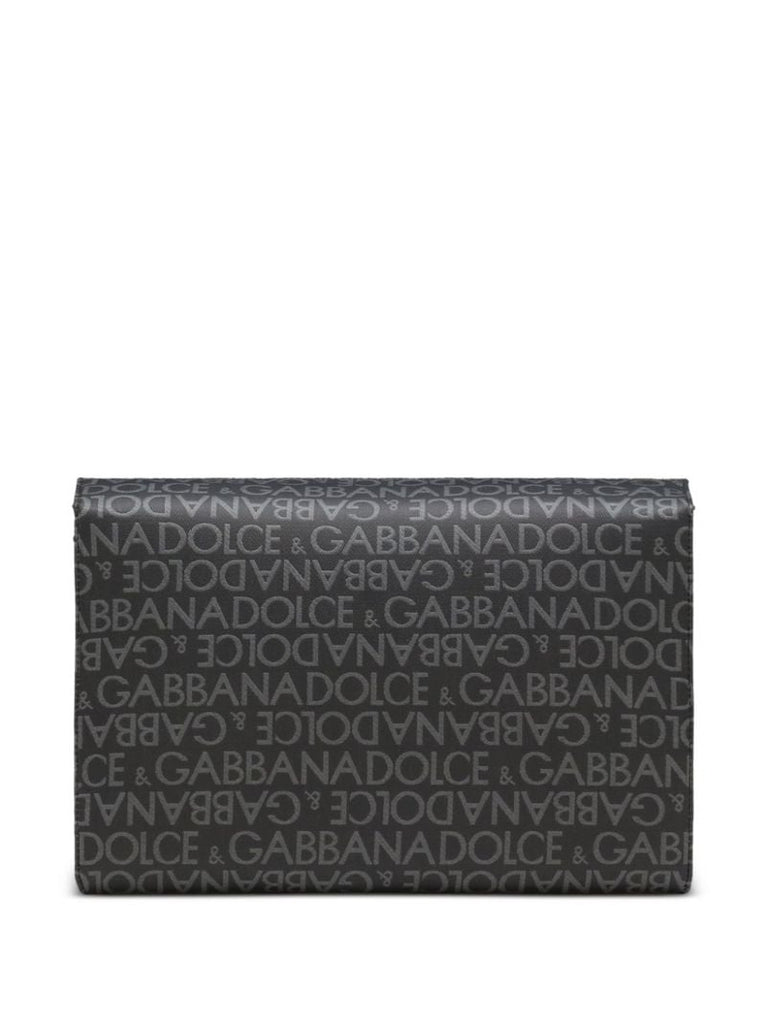 Black Logo-jacquard Shoulder Bag