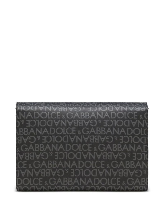 Black Logo-jacquard Shoulder Bag