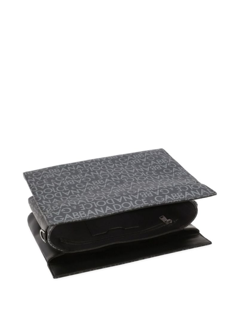 Black Logo-jacquard Shoulder Bag