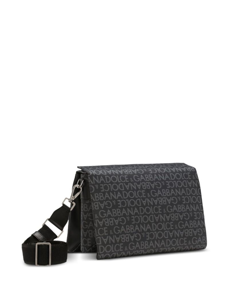 Black Logo-jacquard Shoulder Bag