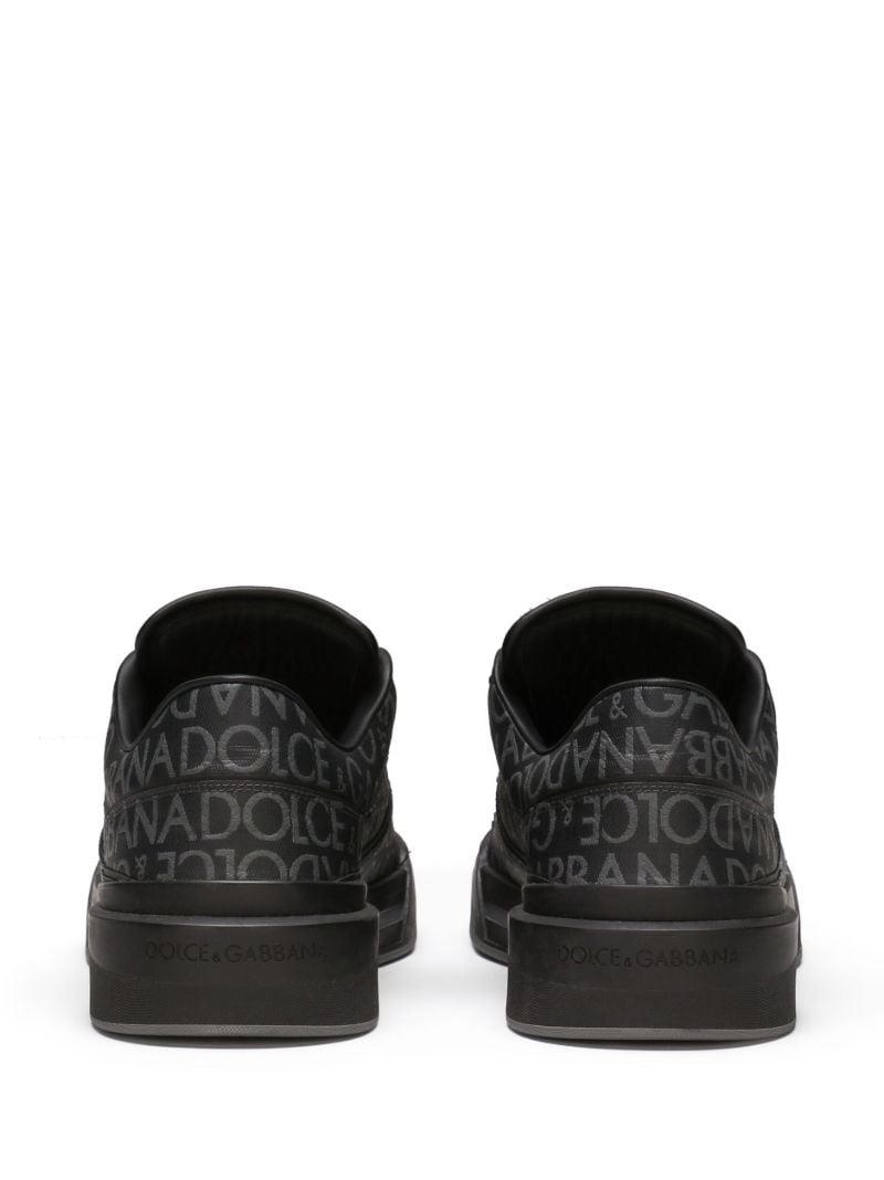 Black New Roma Logo-jacquard Sneakers