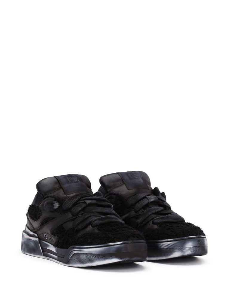 Black New Roma Panelled Sneakers