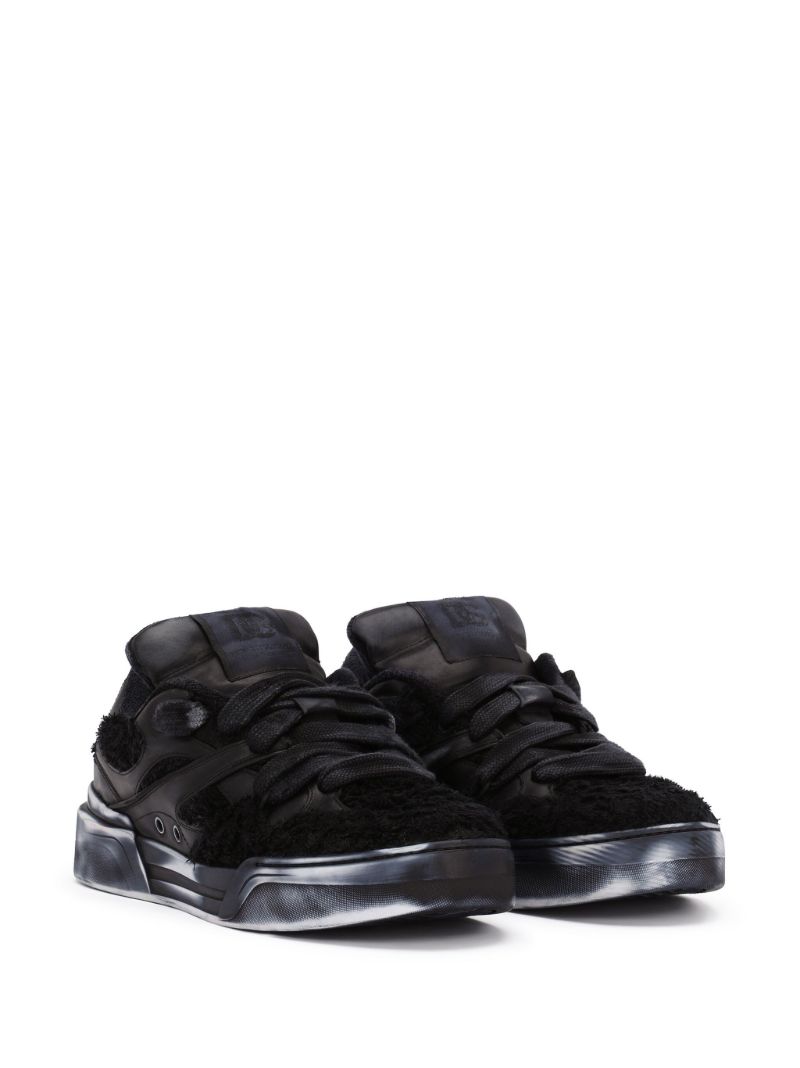 Black New Roma Panelled Sneakers