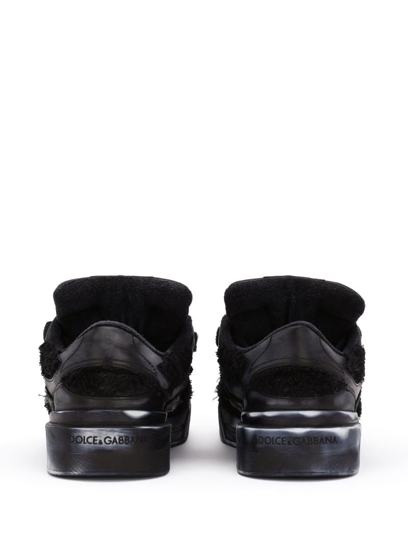 Black New Roma Panelled Sneakers