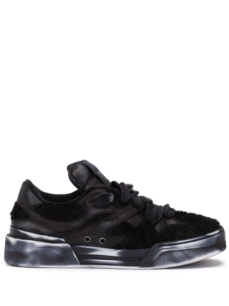 Black New Roma Panelled Sneakers