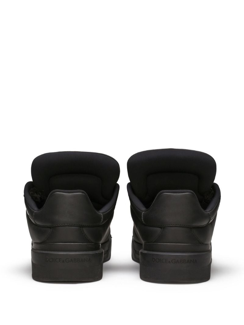 Black Portofino Leather Sneakers