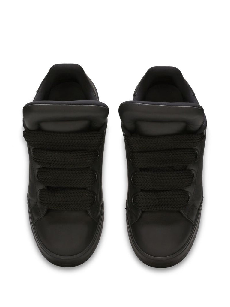 Black Portofino Leather Sneakers