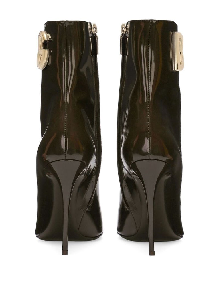 Brown Lollo 105mm Logo-plaque Leather Boots