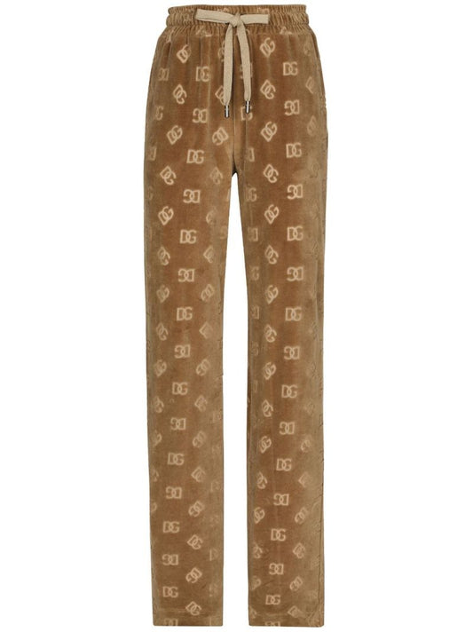 Brown Dg Logo-jacquard Track Pants