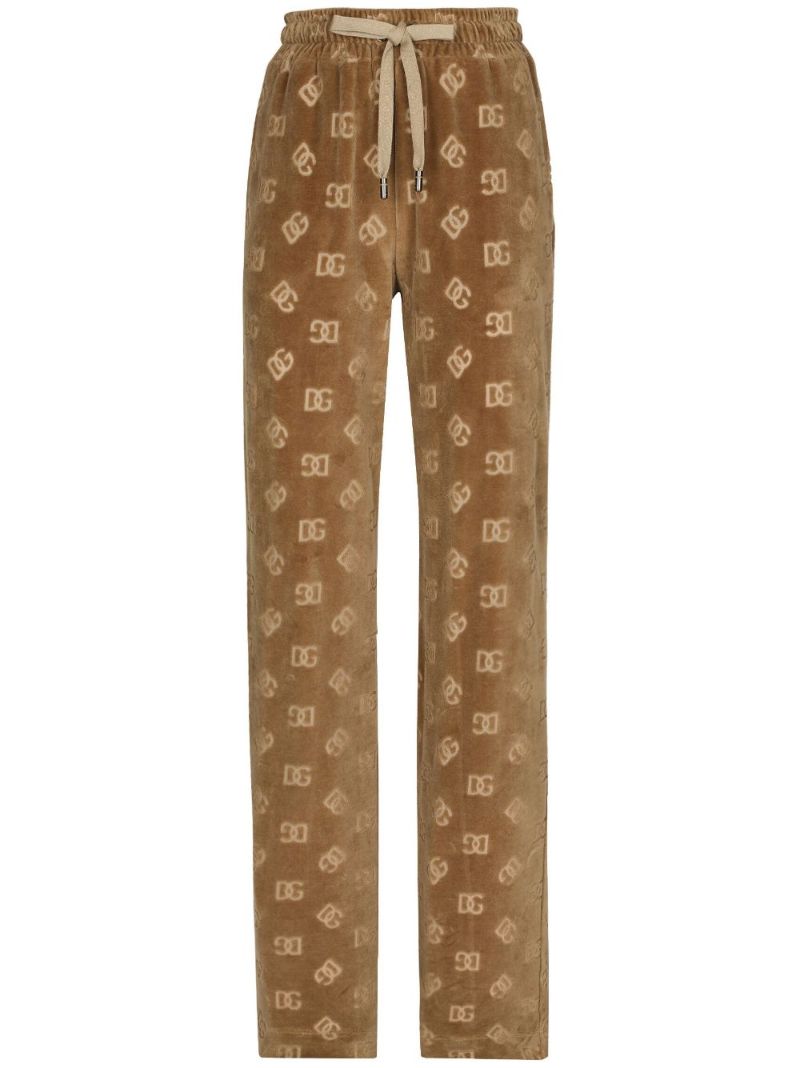 Brown Dg Logo-jacquard Track Pants