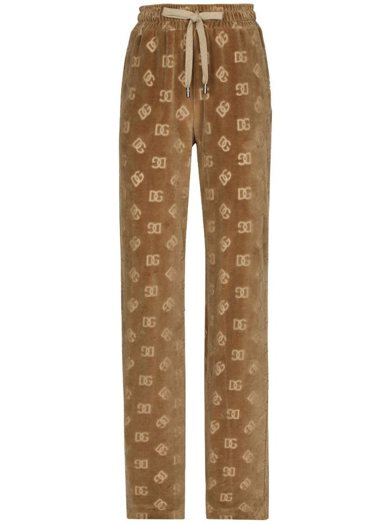Brown Dg Logo-jacquard Track Pants