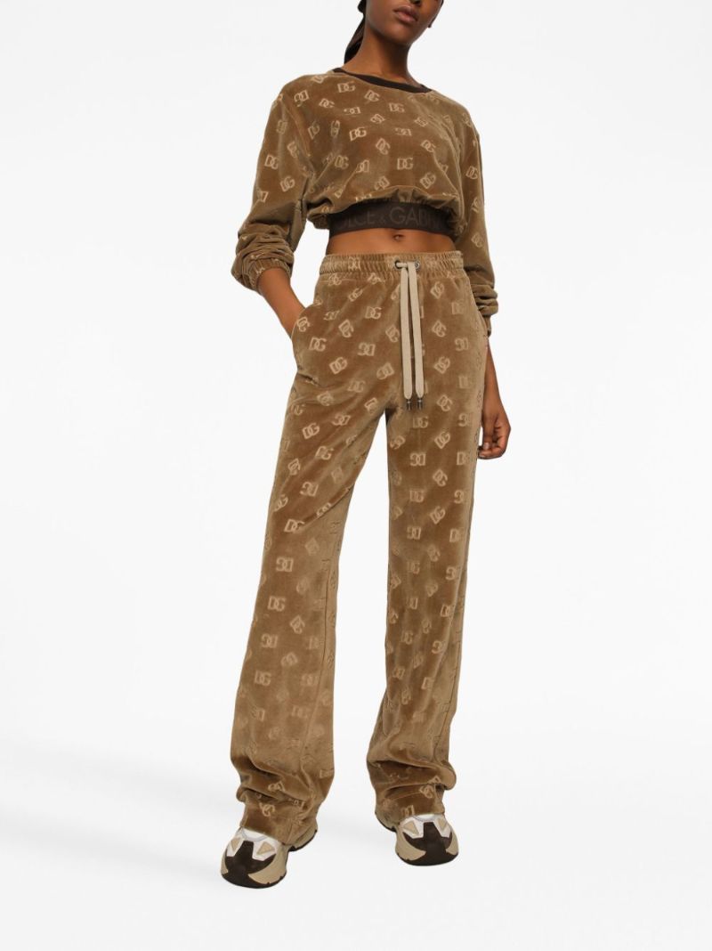 Brown Dg Logo-jacquard Track Pants