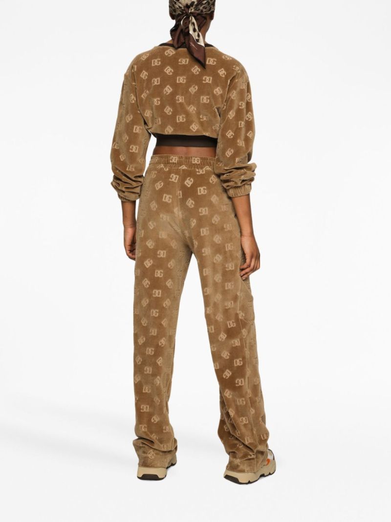Brown Dg Logo-jacquard Track Pants