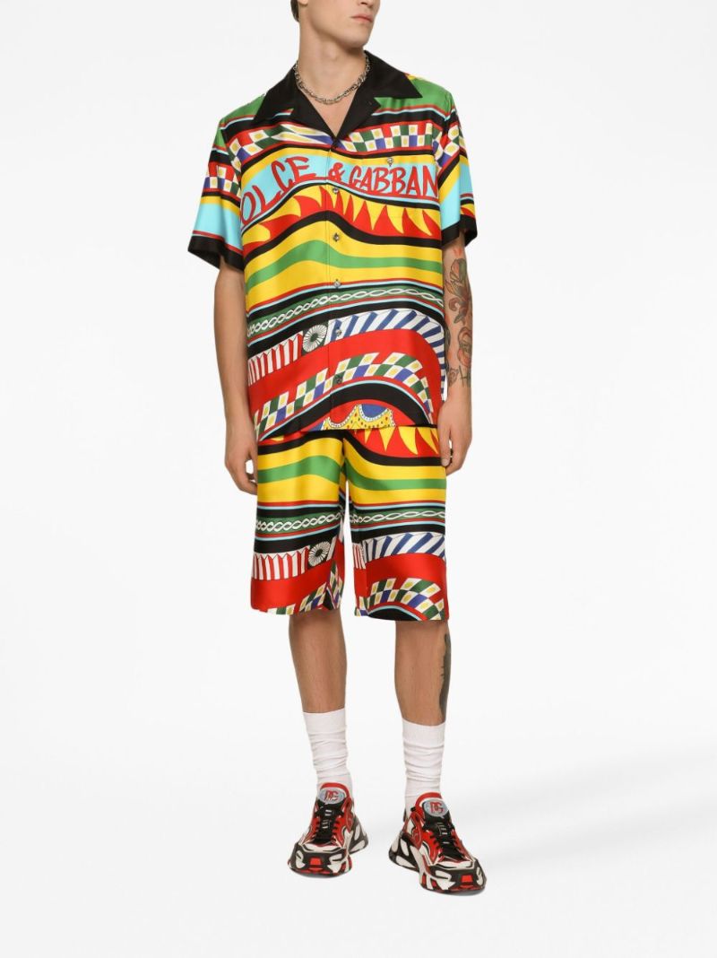 Multicolour Silk Carreto Print Shirt