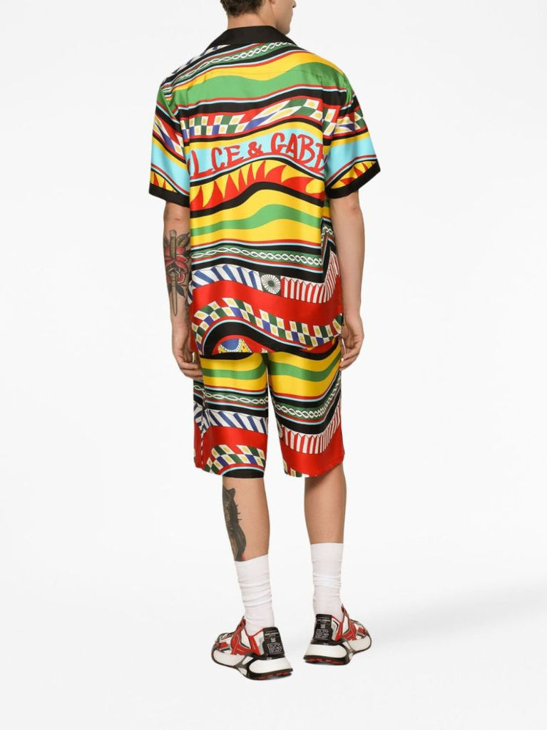 Multicolour Silk Carreto Print Shirt