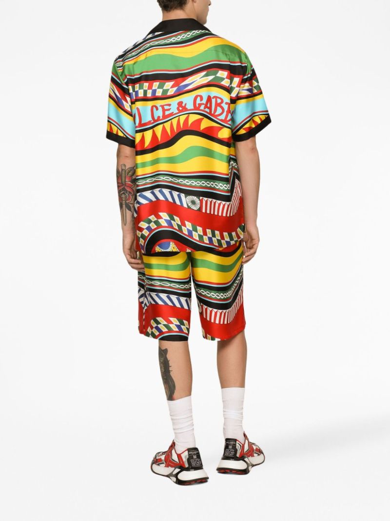 Multicolour Silk Carreto Print Shirt