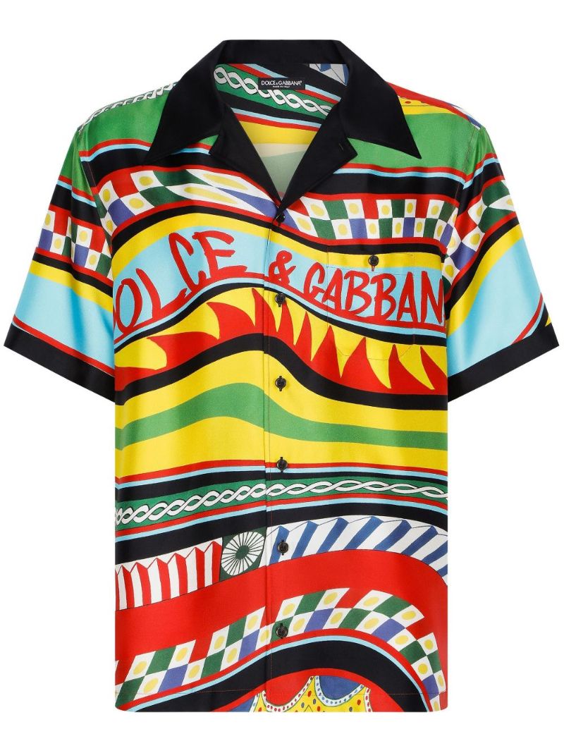 Multicolour Silk Carreto Print Shirt